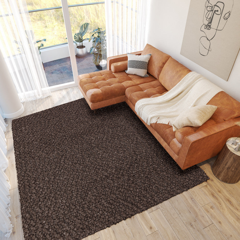 Gorbea GR1 Chocolate 6' x 6' Square Rug