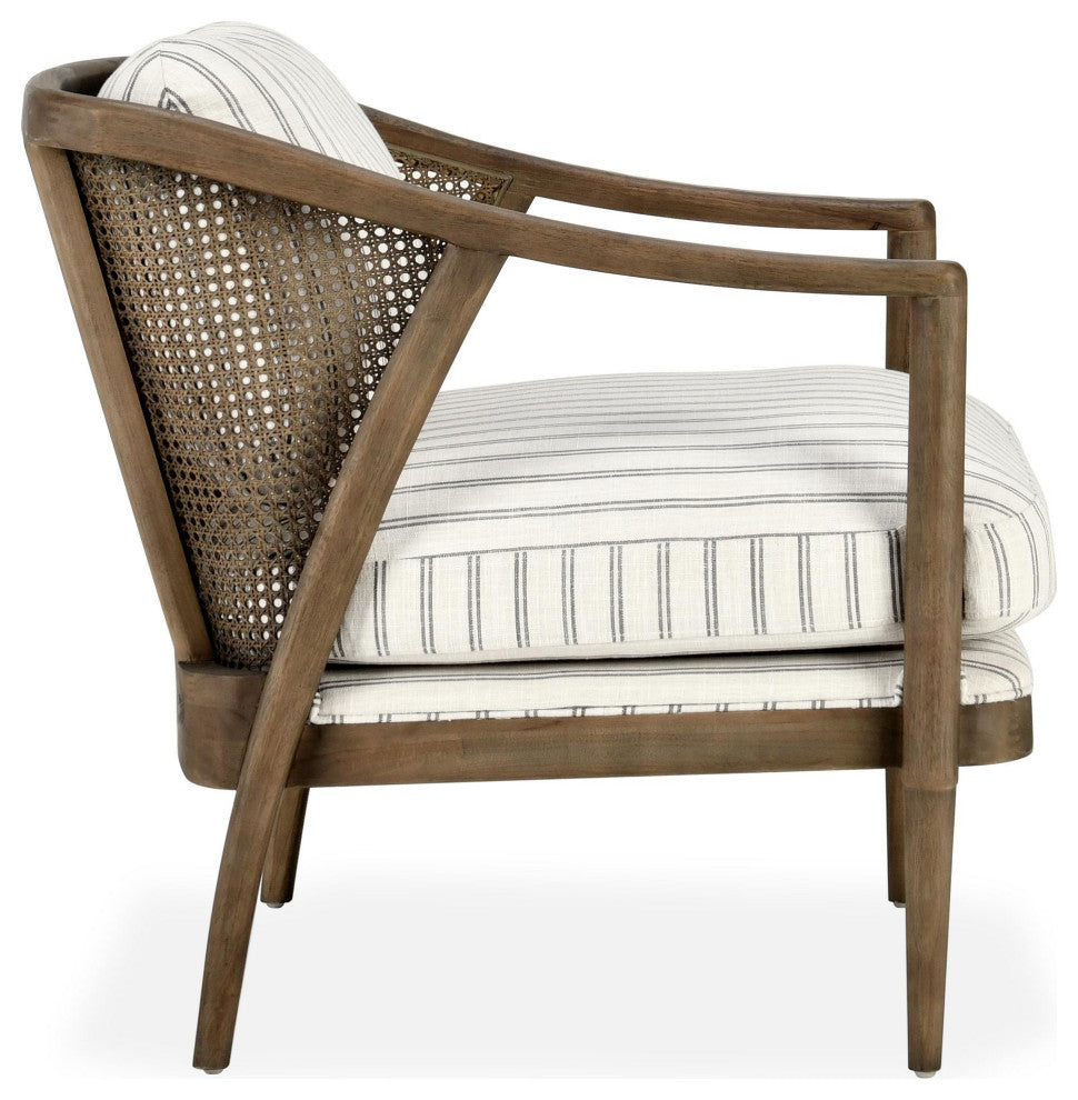 Cody Accent Chair by Kosas Home, White Navy Stripe