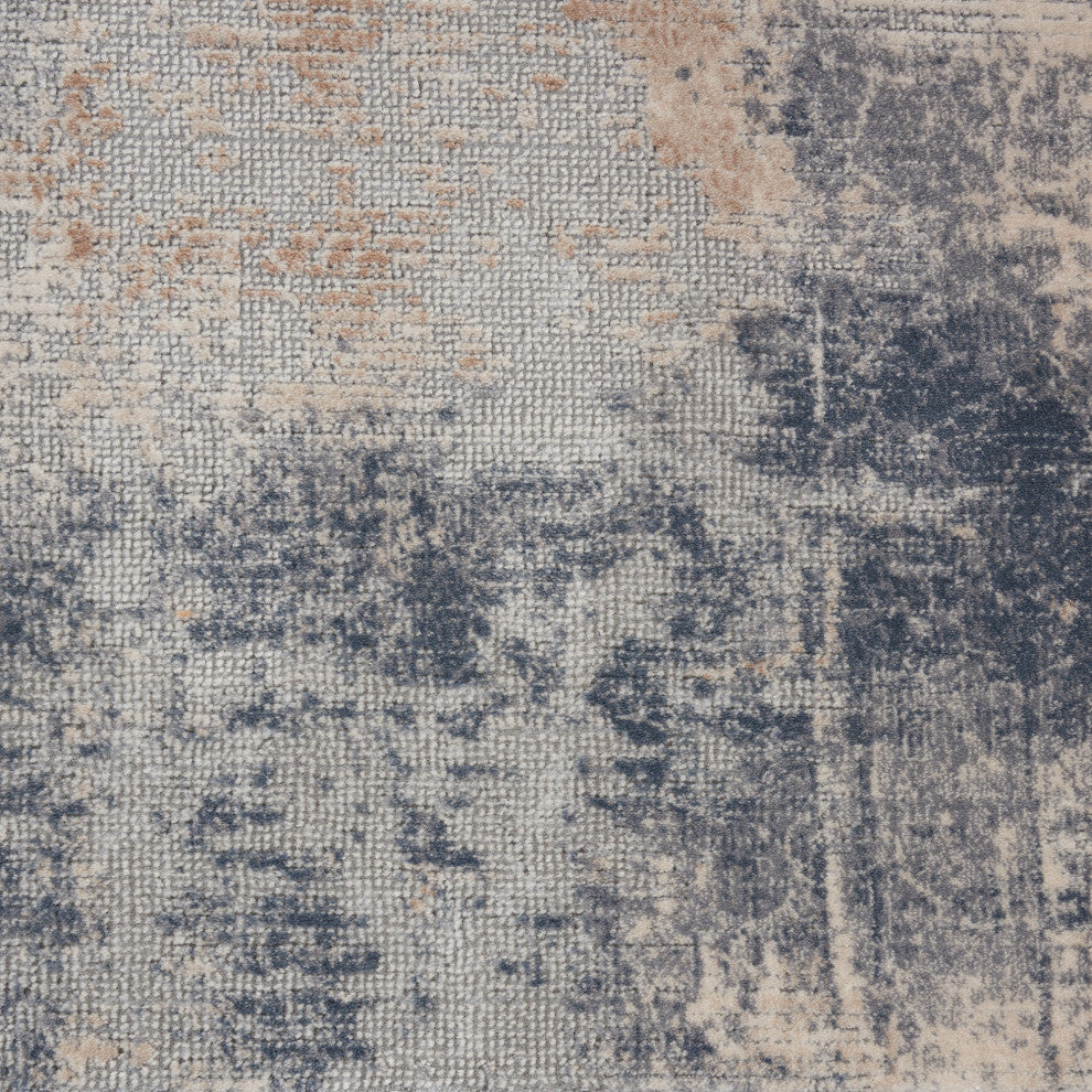 Nourison Rustic Textures 7'10" Round Beige/Grey Modern Indoor Area Rug