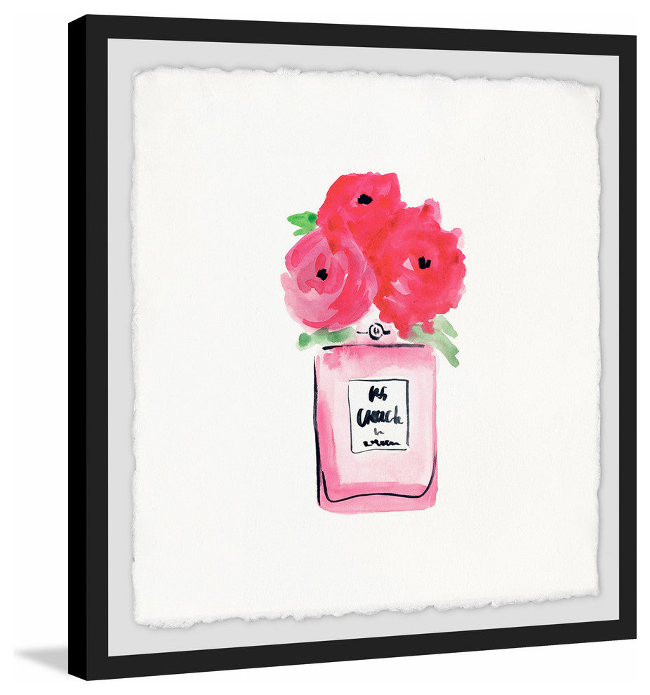 "Blooming Pink" Framed Painting Print, 24"x24"