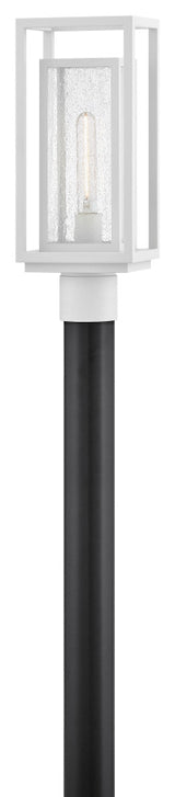 Hinkley Republic Medium Post Mount Lantern, Textured White