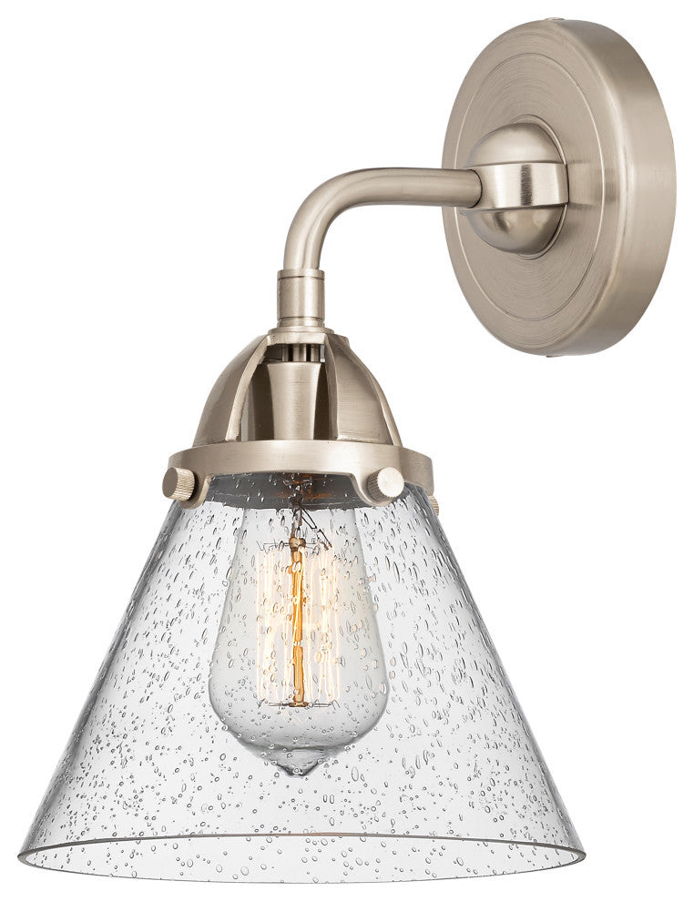 Large Cone Sconce, Brushed Satin Nickel, Seedy, Seedy