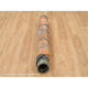 Orange, Ancient Ottoman Erased Design, Wool, Hand Knotted Round Rug, 6'1"x6'1"