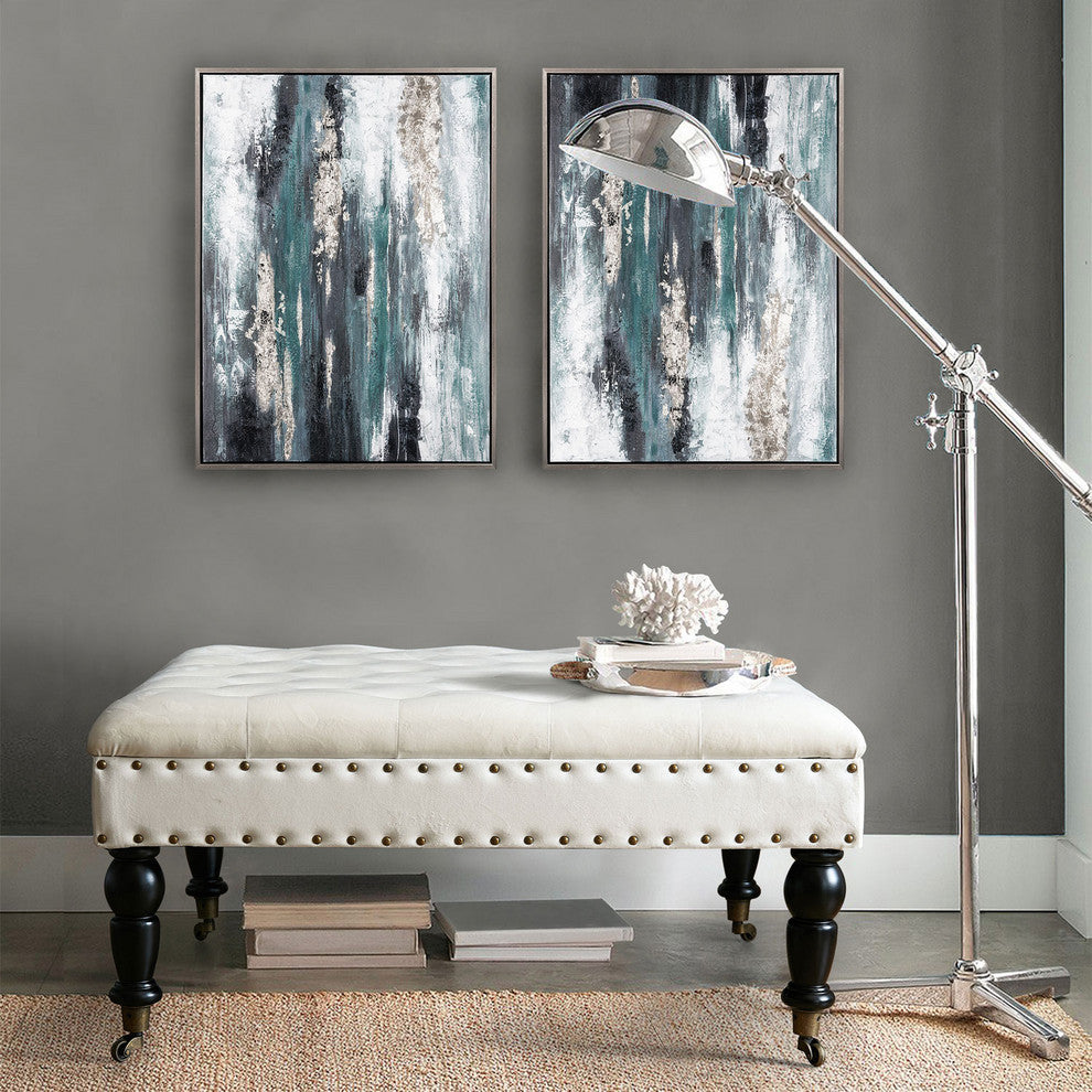Supersoft Tuft Coffee Table Ottoman, Ivory, 33"x33"x18"