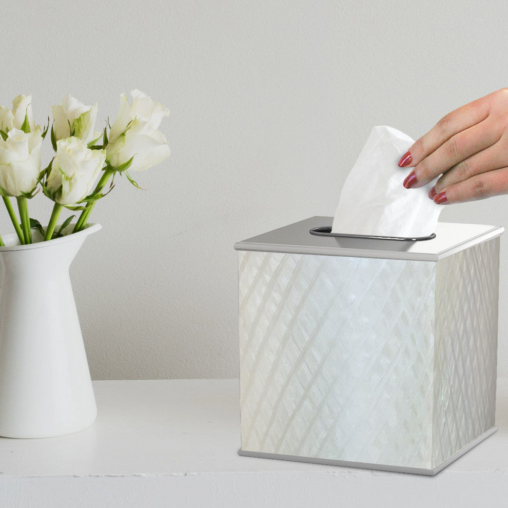 nu steel Almere Enamel Metal Tissue Box Cover