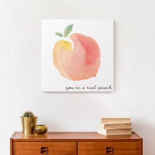 Youre A Peach Script Canvas 2 16x16 Canvas Wall Art
