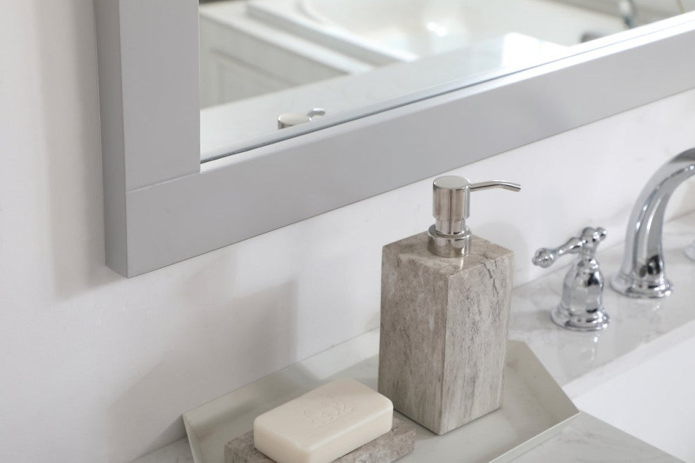 Anderson Rectangle Vanity Mirror, 42", Gray