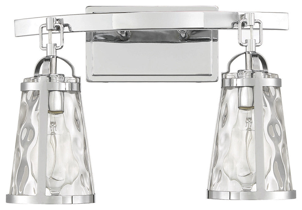 Albany 2-Light Polished Chrome Bath Bar