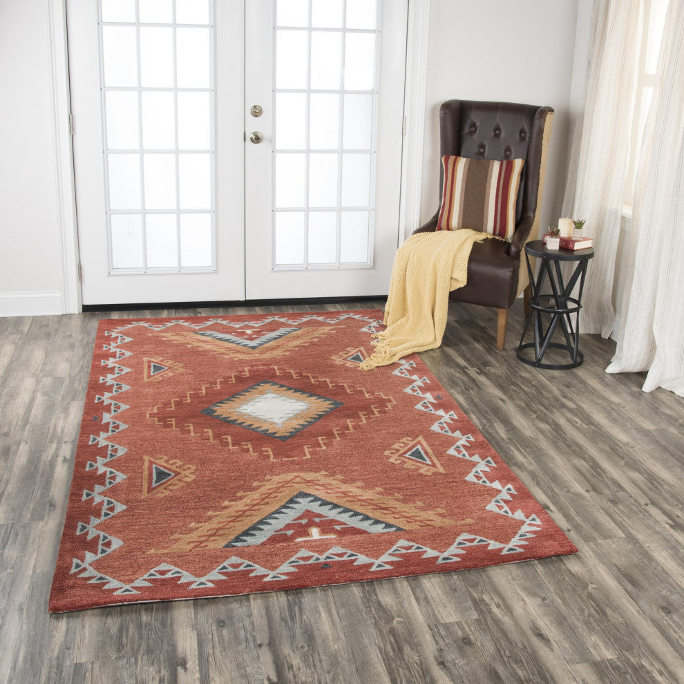 Rizzy Home MZ163B Mesa Area Rug 10'x13' Rust