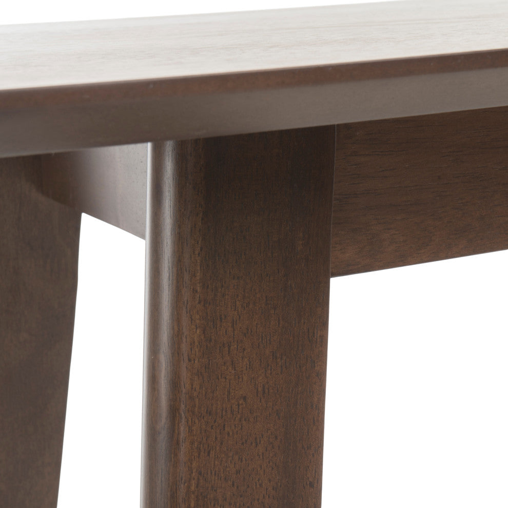 GDF Studio 3-Piece Ethel Natural Walnut Finish Rectangular Bar Set, Dark Gray