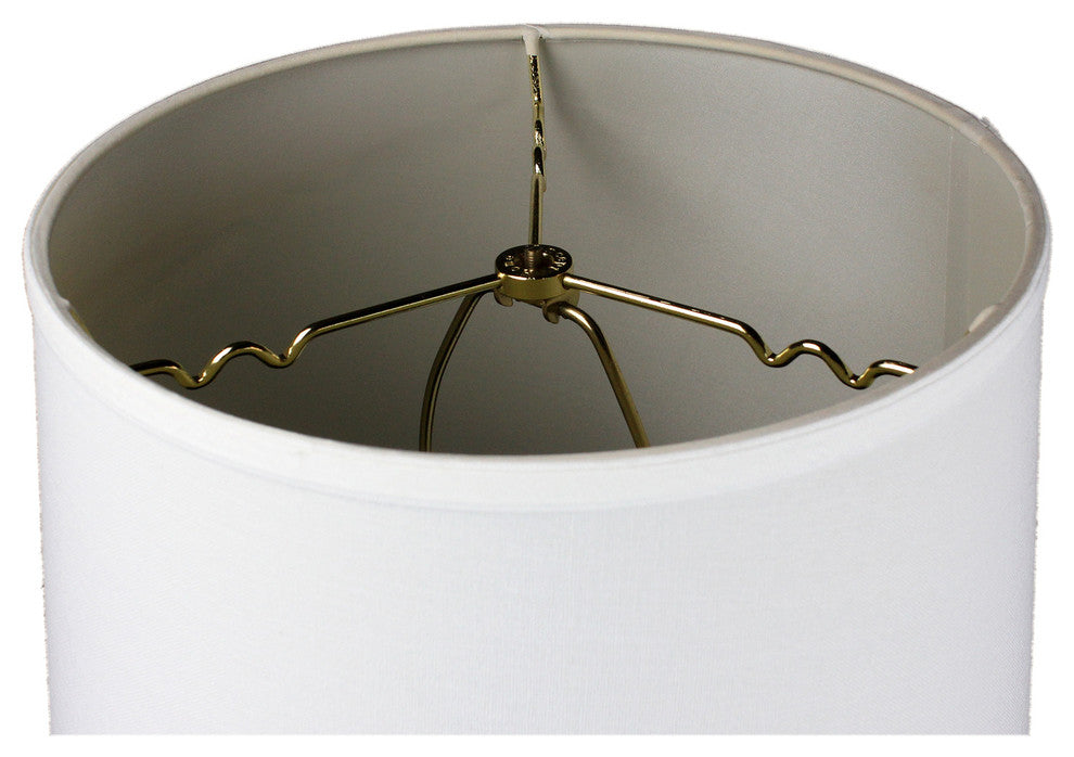 2 Light Swag Plug-In Pendant 14"w White Linen with Diffuser, White Cord