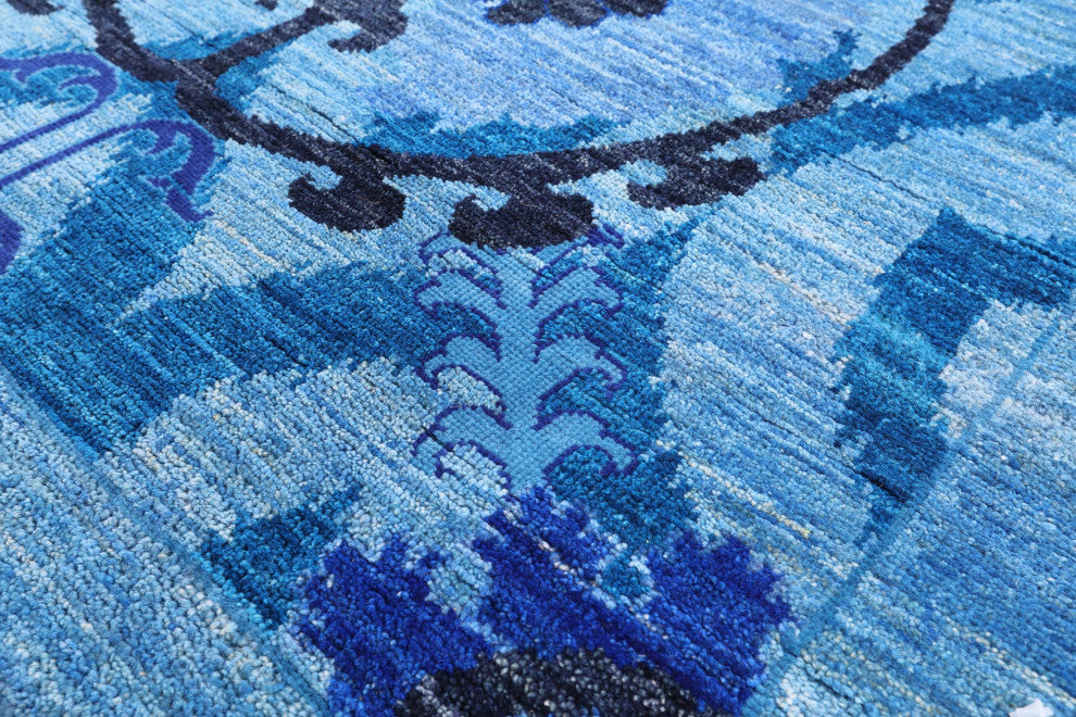 3' 2" X 11' 0" William Morris Handmade Runner Rug Q4545