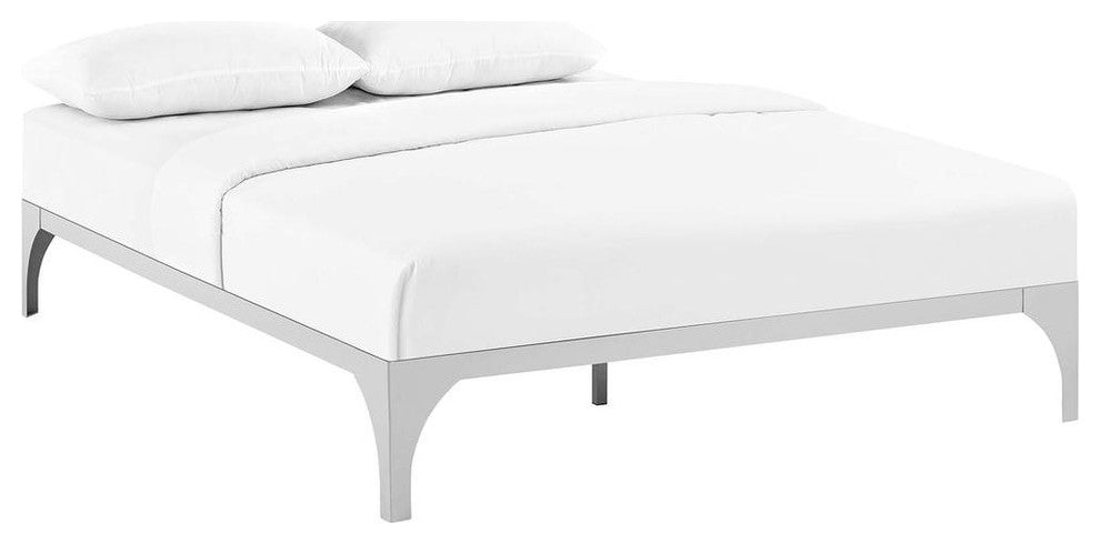 Ollie King Bed Frame, Silver
