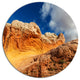 Vermillion Cliffs Under Blue Sky, Landscape Round Wall Art, 23"