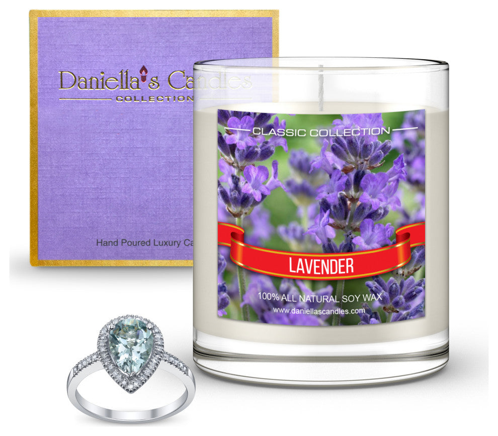 Lavender Jewelry Candle, Ring Size 7