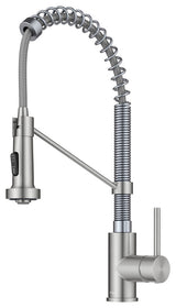Bolden Commercial Style 2-Function Pull-Down 1-Handle 1-Hole Kitchen Faucet, Stainless Steel/ Chrome
