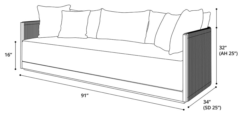 Haukland Sofa Peppercorn Fabric