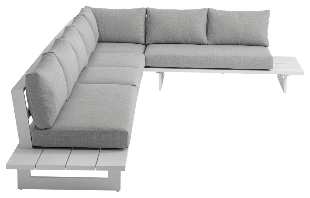 Maldives Grey Water Resistant Fabric Outdoor Patio Modular Sectional