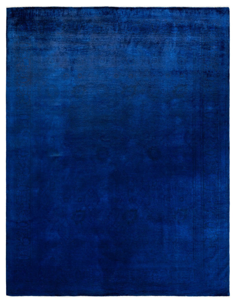 Fine Vibrance, One-of-a-Kind Hand-Knotted Area Rug Purple, 7'10"x10'3"