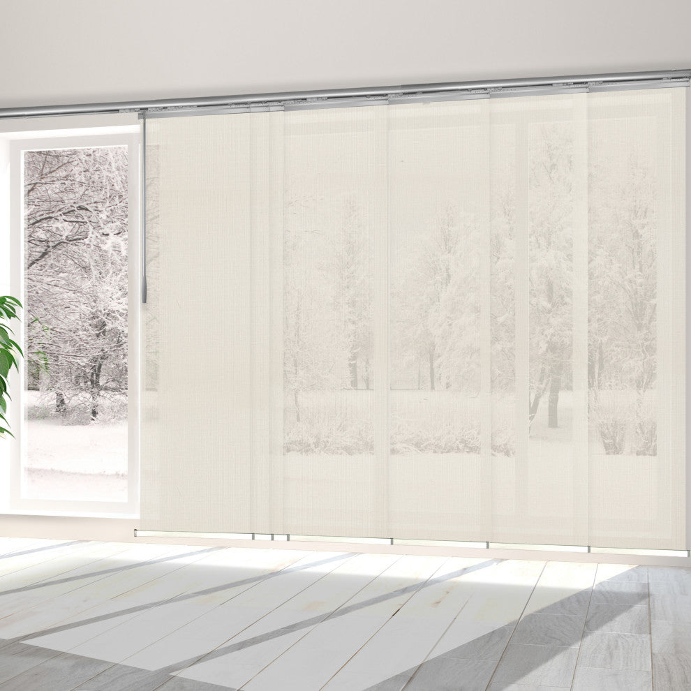Elza 7-Panel Track Extendable Vertical Blinds 110-153"W