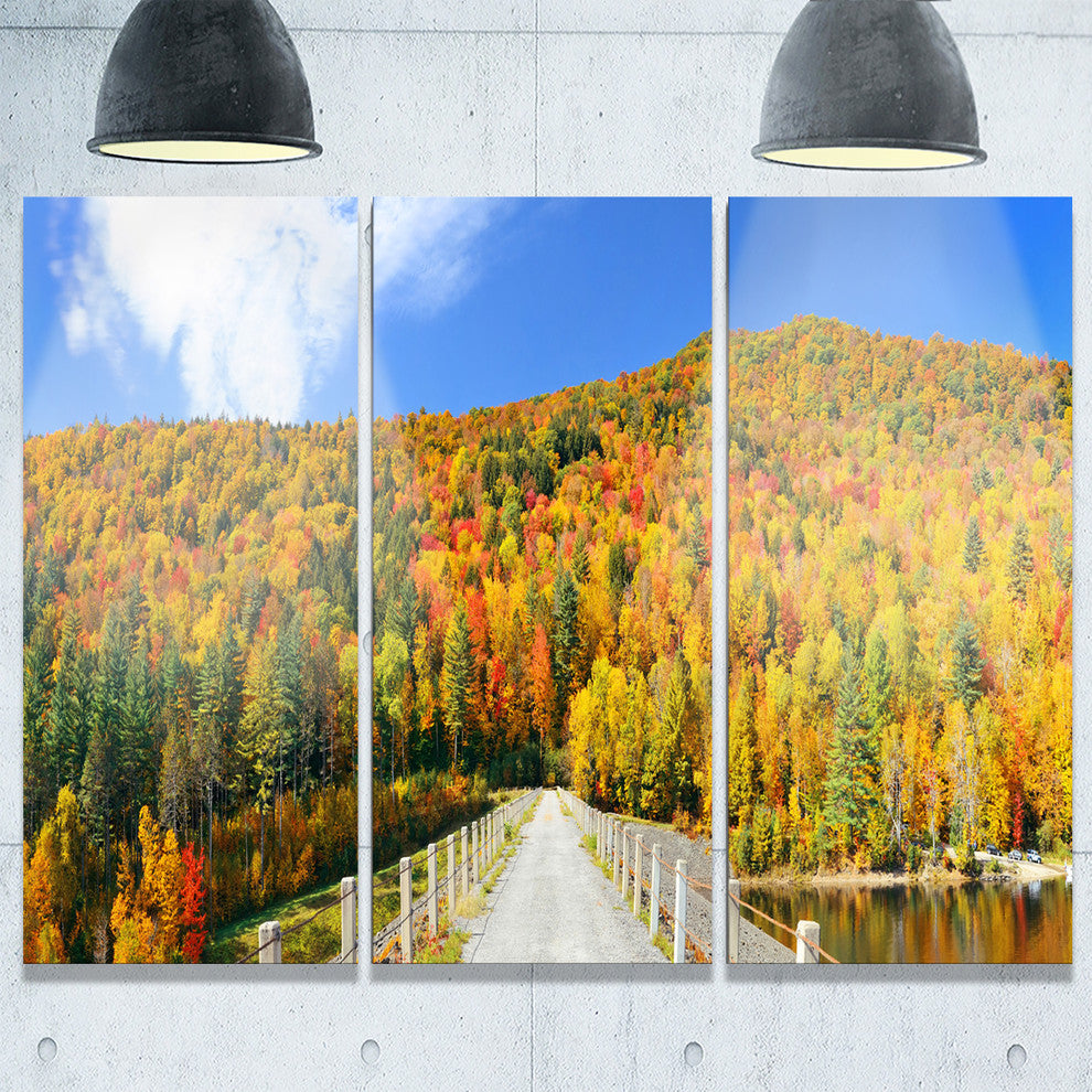"Stowe Countryside View Panorama" Metal Wall Art, 3 Panels, 36"x28"