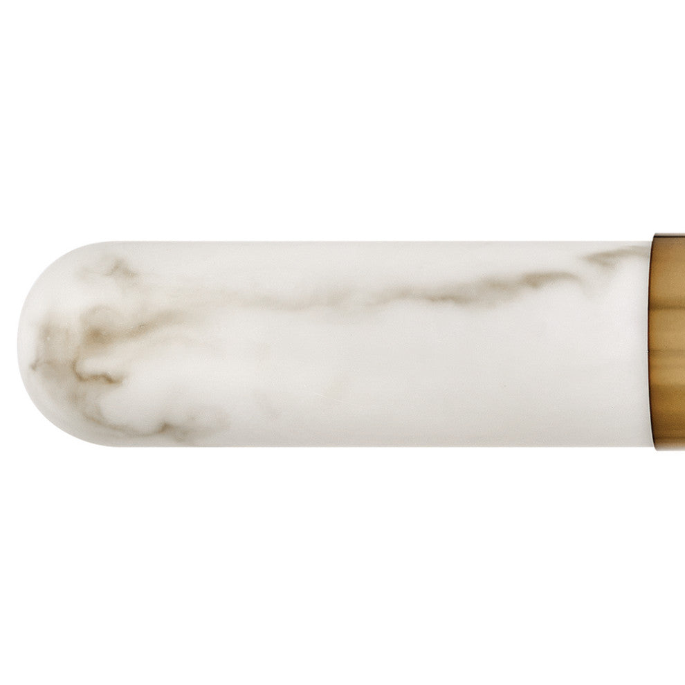 Hinkley Ibiza 24" Lg LED Bath Vanity Light, Heritage Brass + Faux Alabaster