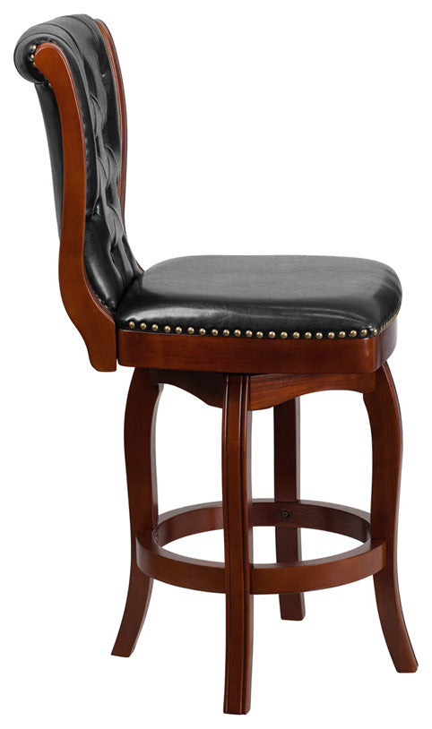 26" Cherry Wood Stool