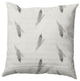 Feather Stripe Decorative Throw Pillow, Lunar Gray, 20"x20"