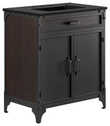 Steamforge 30" Bathroom Vanity, Black Black