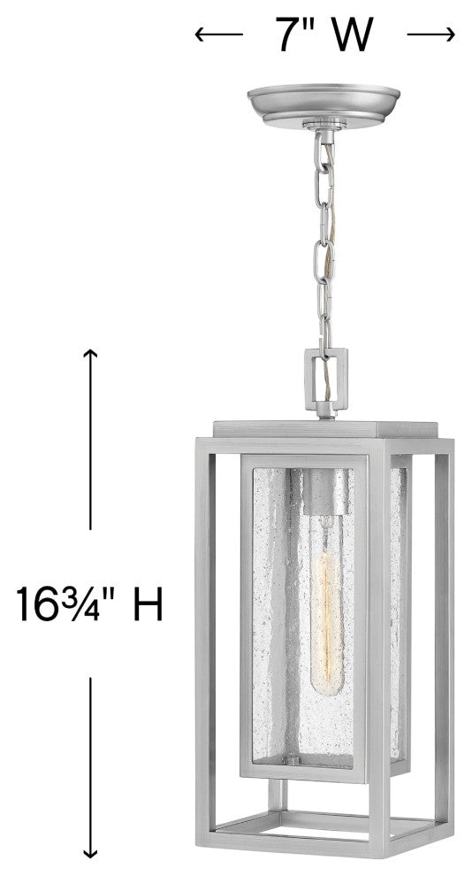 Hinkley Republic Medium Hanging Lantern 12V, Satin Nickel