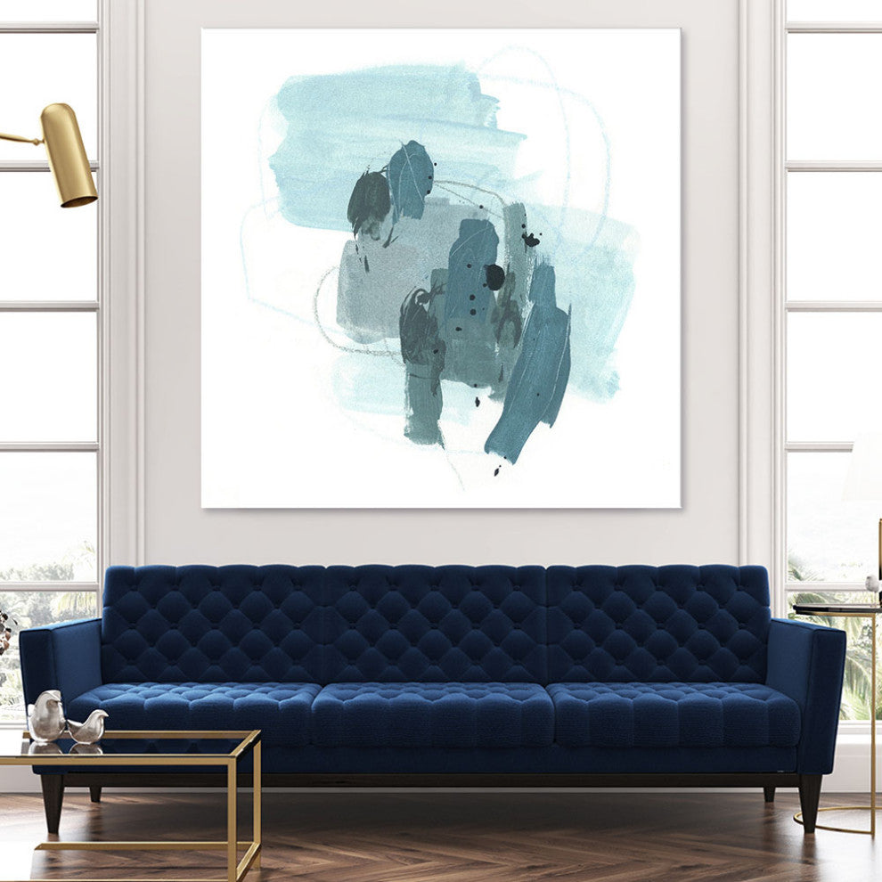 "Aqua Stellar I" Fine Art Giant Canvas Print, 54"x54"