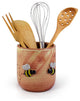 Handmade Stoneware Pottery Spoon Jar with Busy Bees Motif