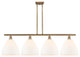 INNOVATIONS 516-4I-BB-GBD-121-LED 4 Light Island Light Brushed Brass