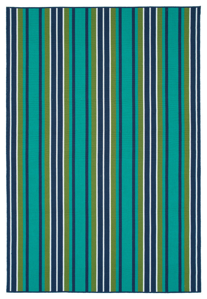 Voavah Teal 5' x 7'6" Rectangle Area Rug