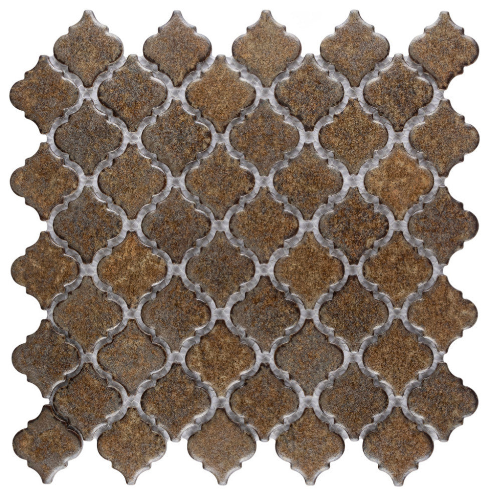 Hudson Tangier Mosaic Floor and Wall Tile, Brownstone