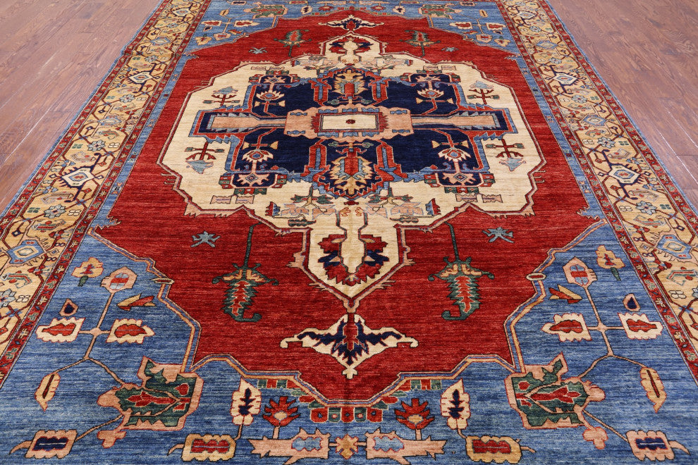 Hand Knotted Persian Fine Serapi Wool Rug 9' 8" X 13' 5" - Q12431