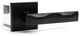 Modern Heavy Duty Designer Interior Door Lever - Essex Collection, Matte Black, Passage Right Hand