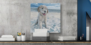 "Dog Haven" Painting Print on Wrapped Canvas, 18"x18"