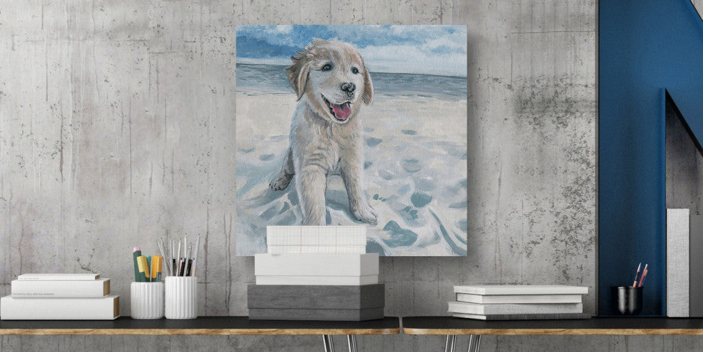 "Dog Haven" Painting Print on Wrapped Canvas, 18"x18"