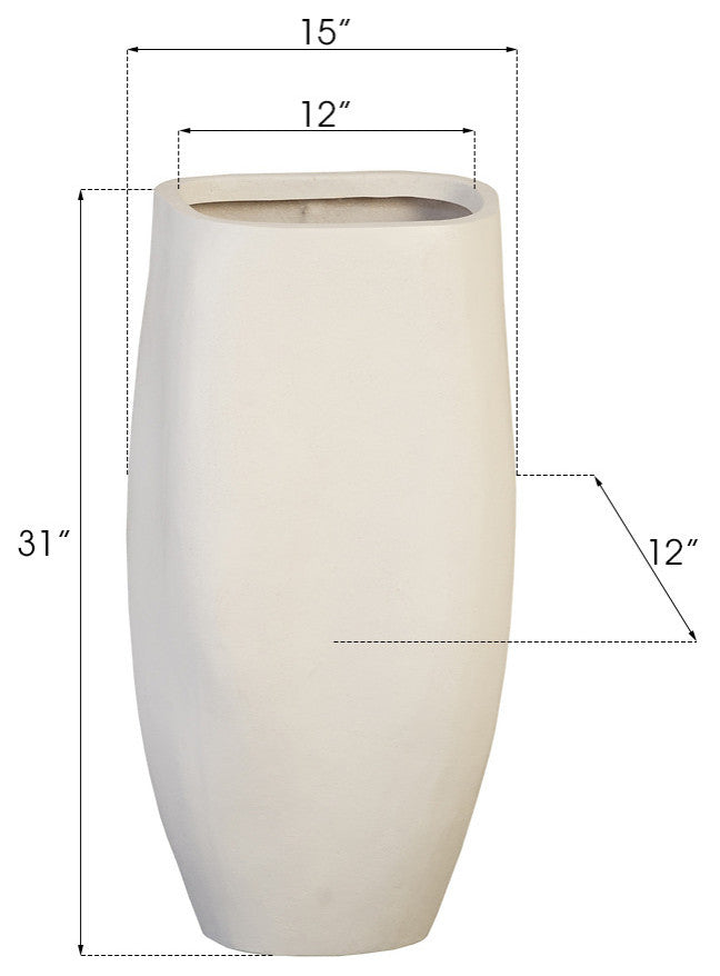 Claire Planter, White, Large