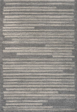 Khalil Modern Berber Stripe Gray/Cream 4 ft. x 6 ft. Area Rug