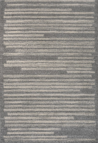 Khalil Modern Berber Stripe Gray/Cream 4 ft. x 6 ft. Area Rug
