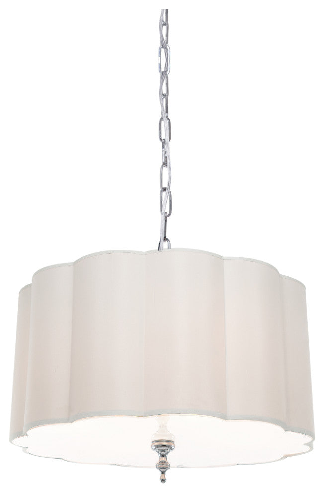 Matteo Lighting Deroga Affair Collection Traditional Pendant, Chrome Finish