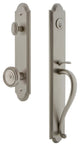 Arc 1-Piece Dummy Handleset, S Grip and Soleil Knob, Satin Nickel, 848728