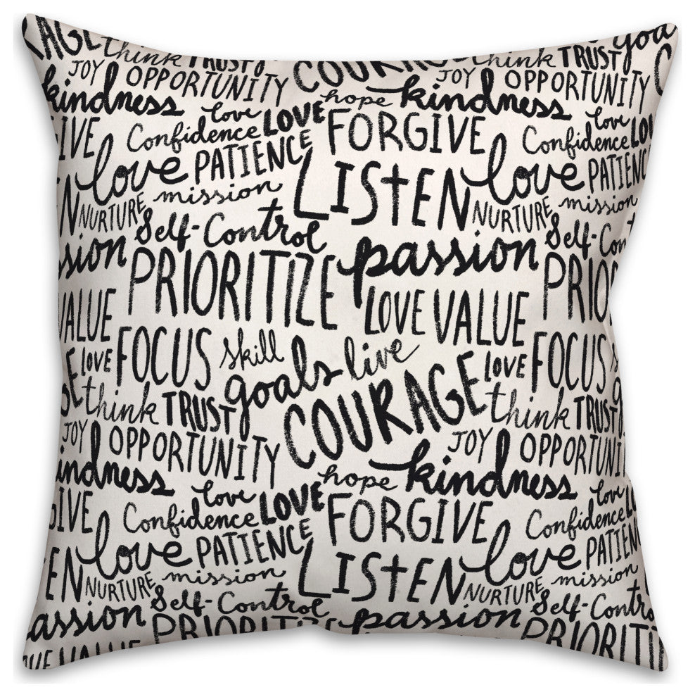 Wisdom Words 18"x18" Spun Poly Pillow