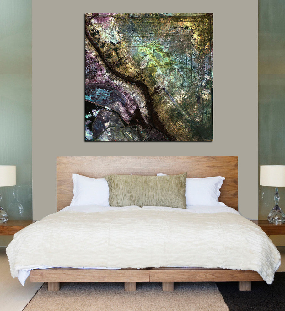 Epic Graffiti "Earth As Art: Iraqi Emplacement" Giclee Canvas Wall Art, 37"x37"