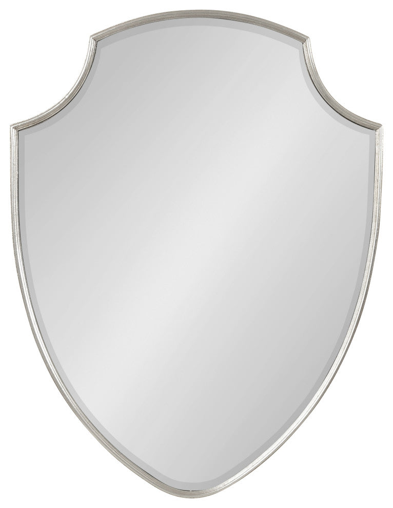 Caskill Framed Shield Wall Mirror, Silver 24x32
