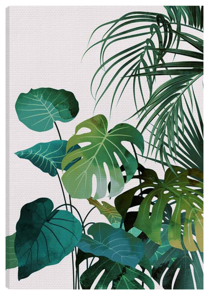 American Art Decor Tropical Leaves Outdoor Canvas Art Decor Print