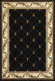 HomeRoots 10'x13' Black Machine Woven Fleur De Lis Indoor Area Rug