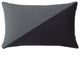 Duo Charcoal Gray Throw Pillow Cover, 12"X20"
